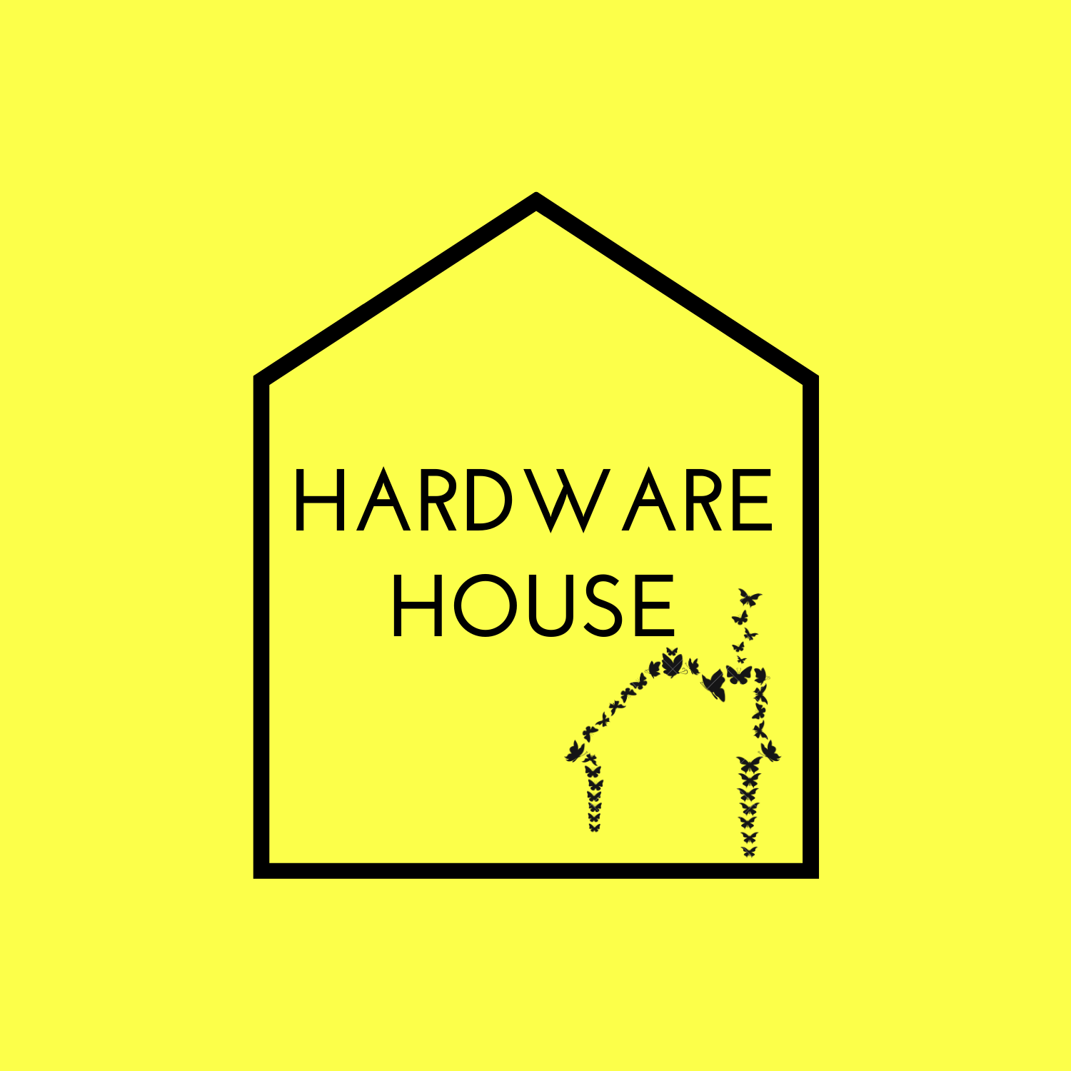 Yellow and Black House Home Furnishing Logo